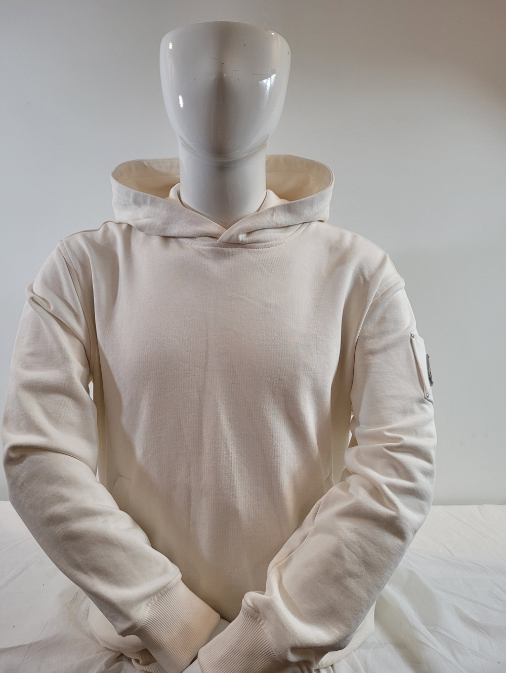Moose Knuckles Cream Hooded Sweatshirt